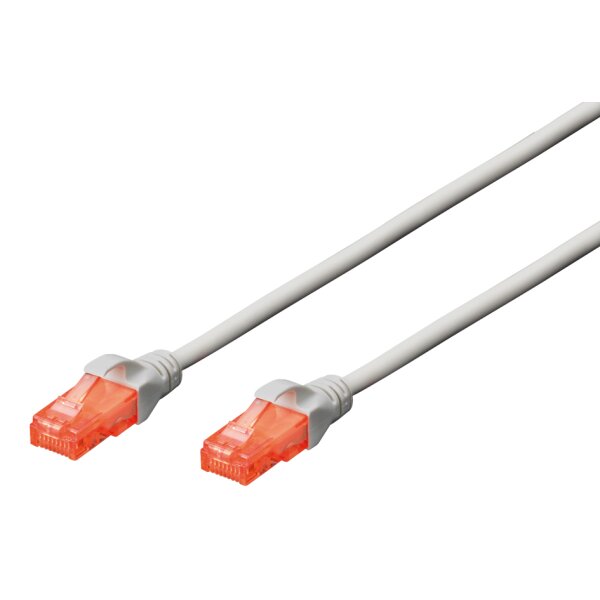 DIGITUS C&acirc;ble patch, cat. 6, U/UTP,10 m, gris