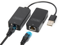 DIGITUS Kit extenseur USB 2.0, adapté pour PoE, noir