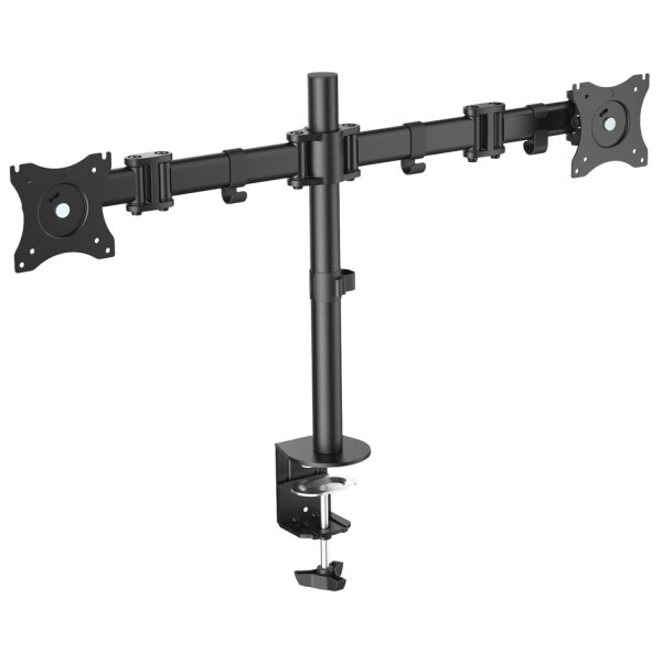 DIGITUS Support double écran universel, fixation par serrage