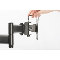 DIGITUS Universal Dual Monitorarm mit Klemmfuss, schwarz