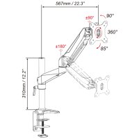 DIGITUS Support pour écran LCD/LED, avec pince