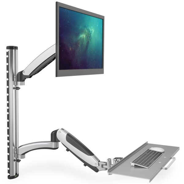 DIGITUS Support pour &eacute;cran LCD/LED, avec porte-clavier