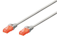 DIGITUS Câble de brassage, Cat. 6, U/UTP, 3,0 m, rouge