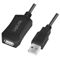 LogiLink USB 2.0 Aktives Verlängerungskabel, 5,0 m