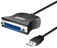 LogiLink Câble dimprimante USB 1.1, Sub-D 25...