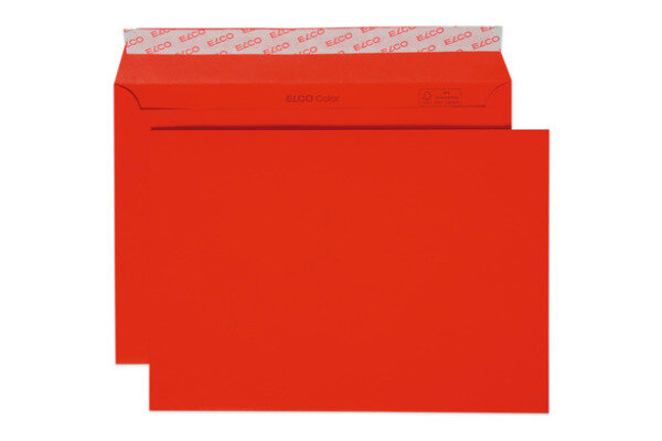 ELCO Enveloppe Color s/fenêtre C5 24084.92 100g, rouge 250 pcs.