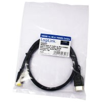 LogiLink Câble HDMI, A mâle - mini C...
