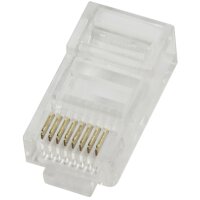 LogiLink RJ45 Stecker für Rundkabel, Kat.5e,...