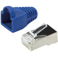 LogiLink Connecteur mâle RJ45, Cat.5e, gris, avec...
