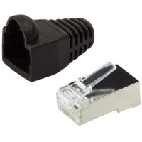 LogiLink RJ45 Stecker, Kat.5e, mit Knickschutztülle,...