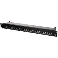 LogiLink 19" Patch Panel Kat. 6, geschirmt, 24 Port,...