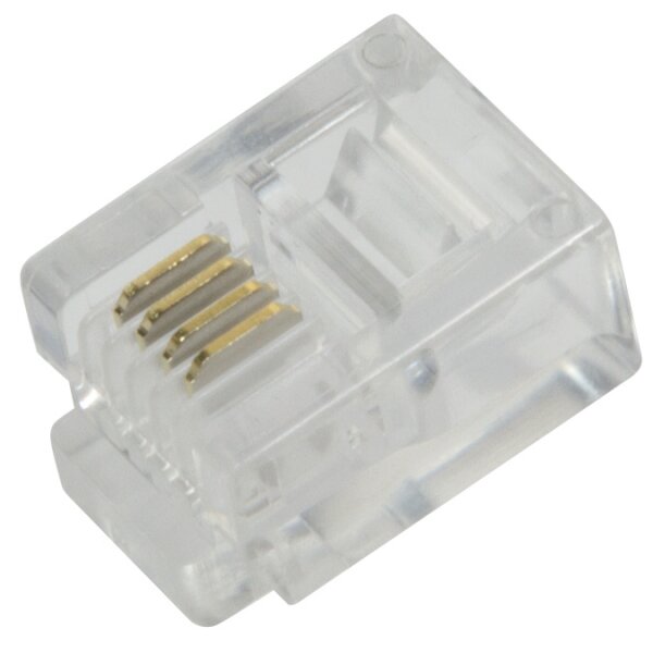 LogiLink Connecteur m&acirc;le RJ11 pour c&acirc;ble plat, non blind&eacute;