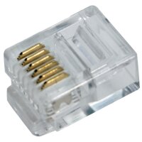 LogiLink RJ12 Stecker für Flachbandkabel, ungeschirmt
