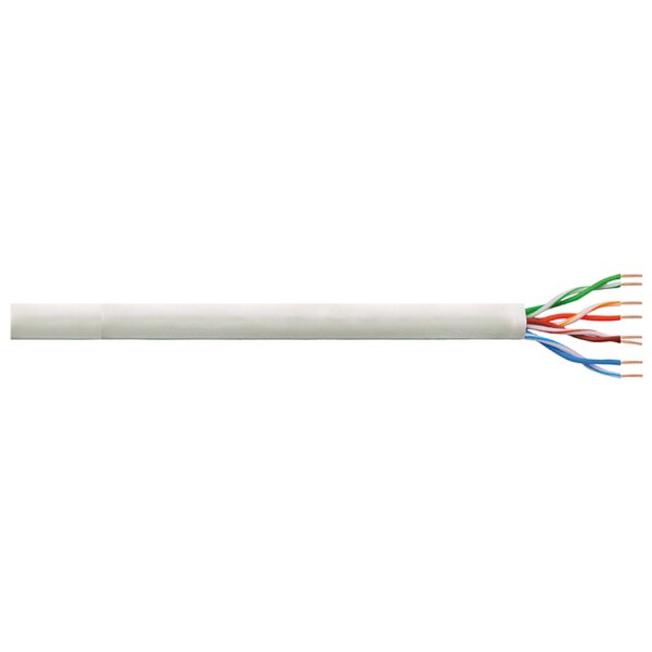 LogiLink Installationskabel, Kat. 6, U UTP, 100 m, lichtgrau