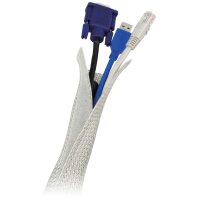 LogiLink Gaine pour câble, en tissu, noir, 1,80 m