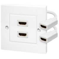 LogiLink Anschlussdose, 2 x HDMI, geschirmt, weiss