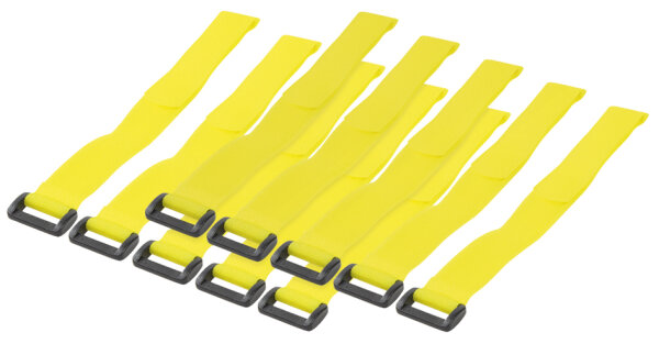 LogiLink Attache-câbles auto-agrippante, 300 x 20 mm, jaune