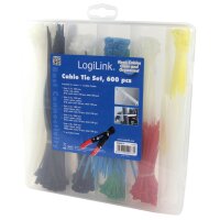 LogiLink Kit dattache-câbles, assortis, nylon,...