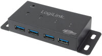 LogiLink Hub USB 3.0 pour un montage mural, 4 ports,...