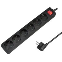 LogiLink Steckdosenleiste, 6-fach, mit Schalter, weiss
