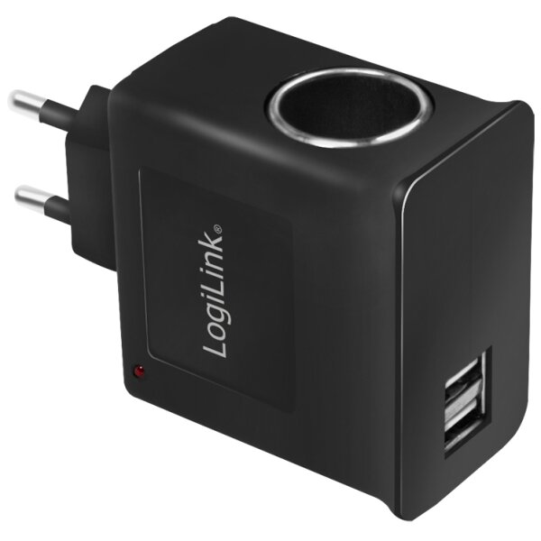LogiLink Chargeur AC/DC, avec allume-cigare femelle