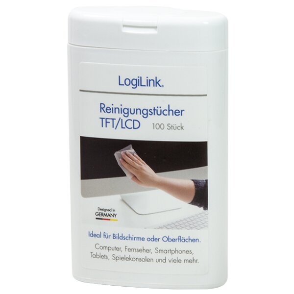 LogiLink Lingettes de nettoyage pour &eacute;crans TFT/LCD/LED,