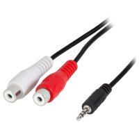 LogiLink Câble audio, 2 x RCA femelle - jack...