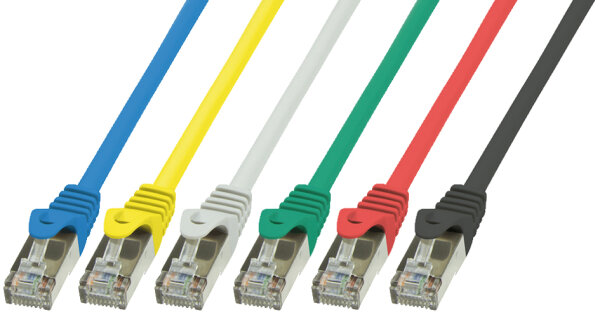 LogiLink câble Patch, Cat. 5e, SF/UTP, 0,5 m, gris, gaine en