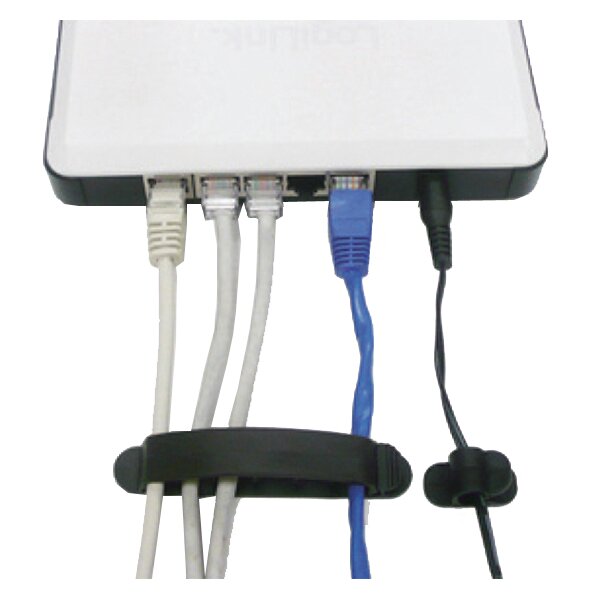 LogiLink Kabel-Clip, selbstklebend, schwarz