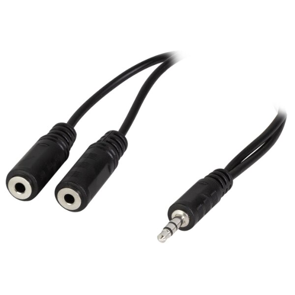 LogiLink Audiokabel, Klinkenstecker - 2x Klinkenkupplung