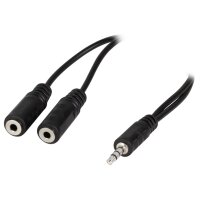 LogiLink Audiokabel, Klinkenstecker - 2x Klinkenkupplung