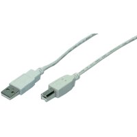 LogiLink Câble USB 2.0, USB-A - USB-B, 3,0 m