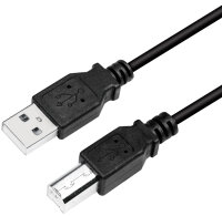 LogiLink USB 2.0 Kabel, USB-A - USB-B Stecker, 5,0 m, grau