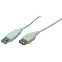 LogiLink Rallonge USB 2.0, gris, 2,0 m