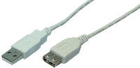 LogiLink Rallonge USB 2.0, gris, 5,0 m