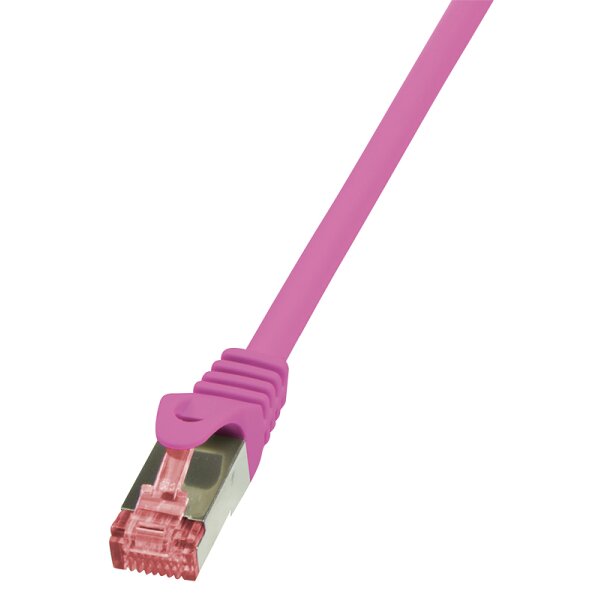 LogiLink Câble patch, Cat. 6, S/FTP, 0,5 m, blanc