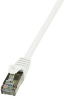LogiLink Câble patch, Cat. 6, F/UTP, 3,0 m, blanc, gaine en