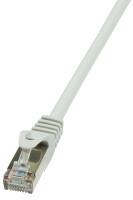 LogiLink Câble patch, Cat. 6, F/UTP, 15,0 m, blanc, gaine en