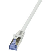 LogiLink Patchkabel, Kat. 6A, S FTP, 0,25 m, grau