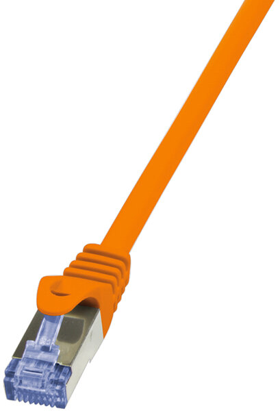 LogiLink Câble patch, Cat. 6A, S/FTP, 0,25 m, orange