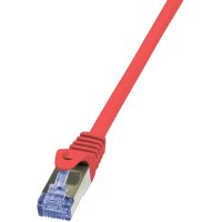 LogiLink Câble patch, Cat. 6A, S/FTP, 0,25 m, rose
