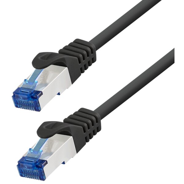LogiLink Patchkabel, Kat. 6A, S FTP, 0,5 m, schwarz