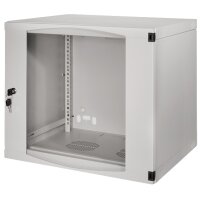 LogiLink 19" Wandverteiler, einteilig, 9 HE, lichtgrau