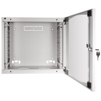 LogiLink 19" Wandverteiler, einteilig, 9 HE, lichtgrau