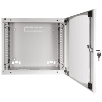 LogiLink 19" Wandverteiler, einteilig, 9 HE, schwarzgrau