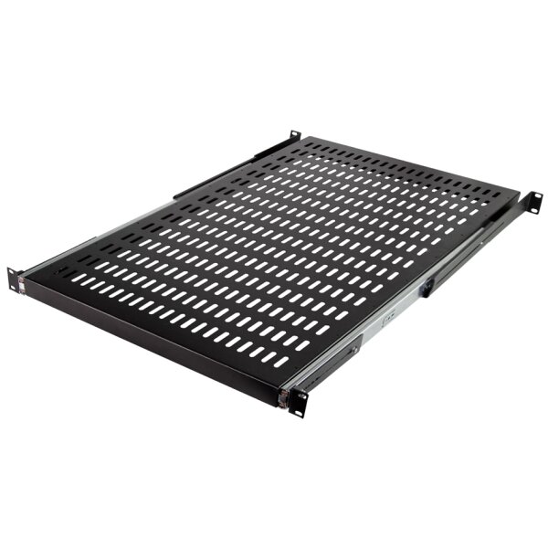 LogiLink Etagère 19, 1 U, téléscopique, (P)400 mm, noir