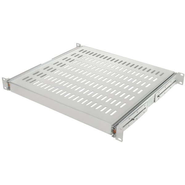 LogiLink Etagère 19, 1 U, téléscopique, (P)400 mm, noir