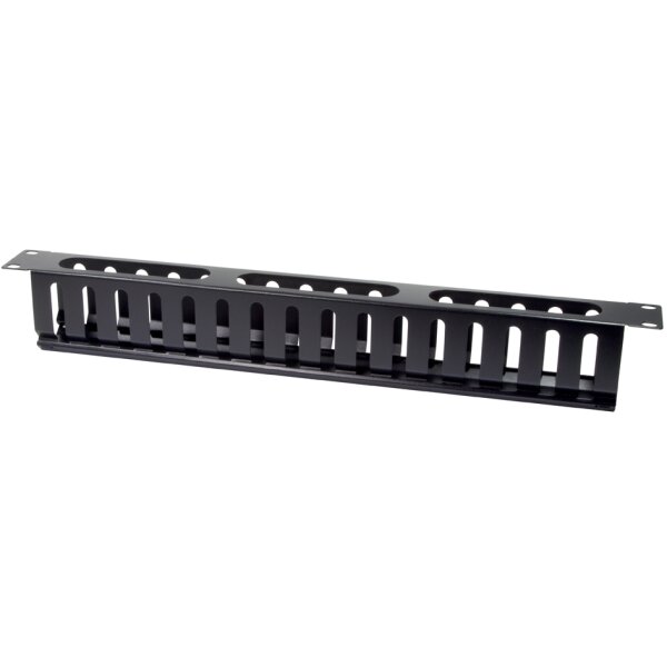 LogiLink 19" Kabelkanal, einseitig, 1 HE, schwarz (RAL9005)