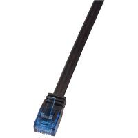 LogiLink U UTP Flach-Patchkabel, Kat. 5e, 15,0 m, schwarz