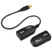 LogiLink Kit extenseur USB 2.0, adapté pour PoE, noir